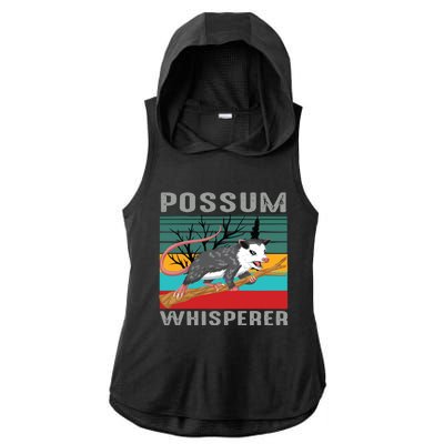 Possum Whisperer Ladies PosiCharge Tri-Blend Wicking Draft Hoodie Tank