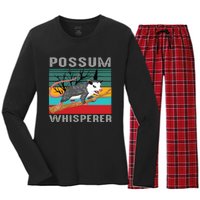 Possum Whisperer Women's Long Sleeve Flannel Pajama Set 