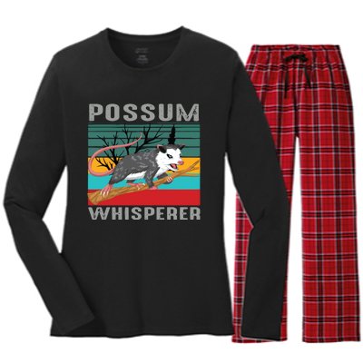 Possum Whisperer Women's Long Sleeve Flannel Pajama Set 