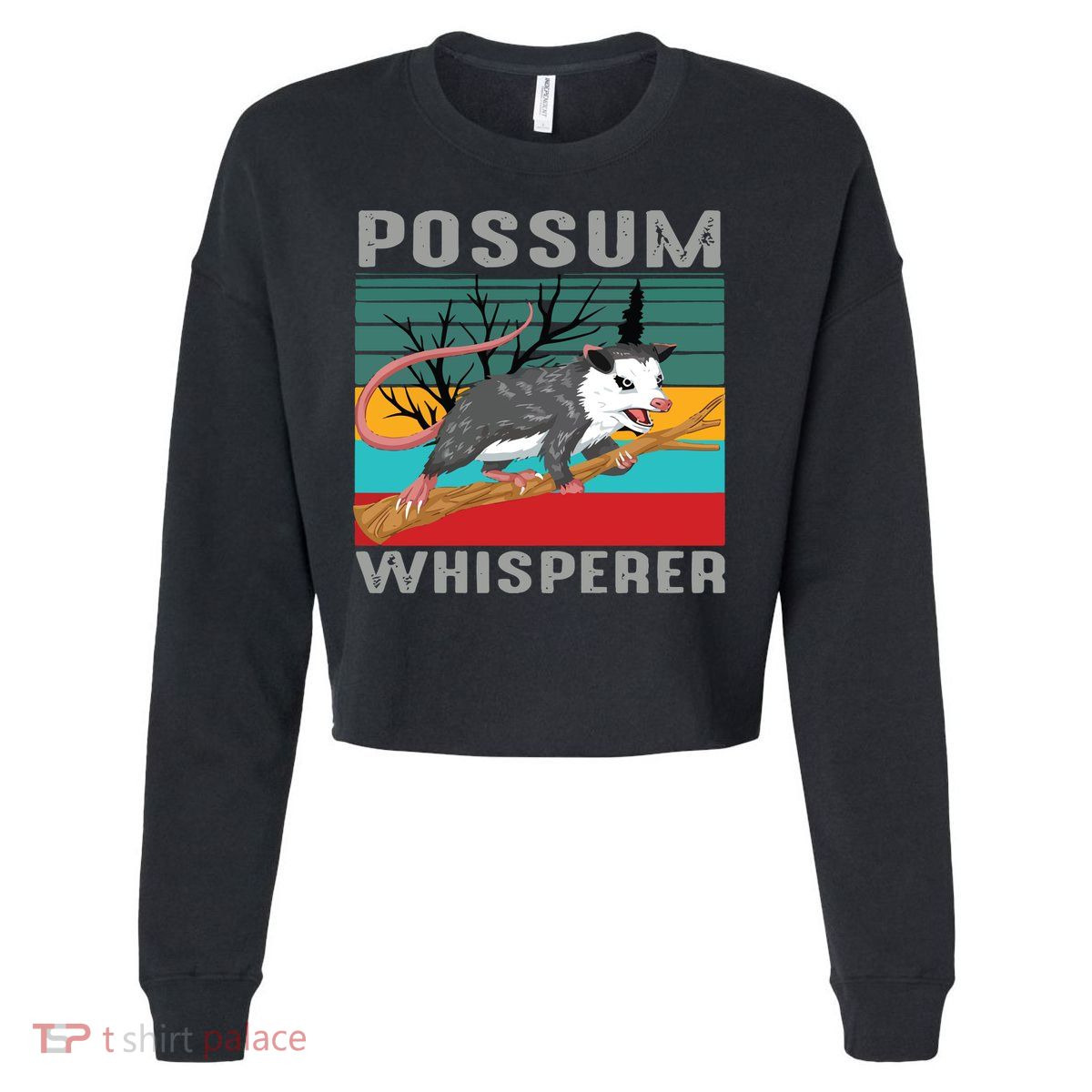 Possum Whisperer Cropped Pullover Crew