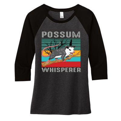 Possum Whisperer Women's Tri-Blend 3/4-Sleeve Raglan Shirt