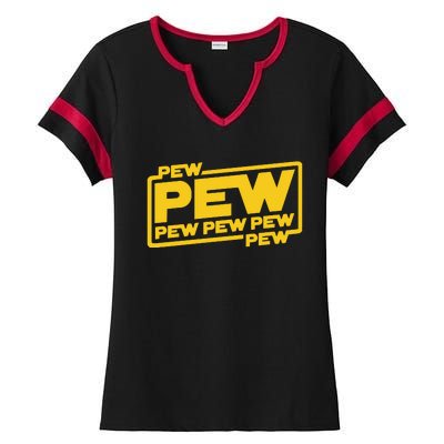 Pew Wars Ladies Halftime Notch Neck Tee