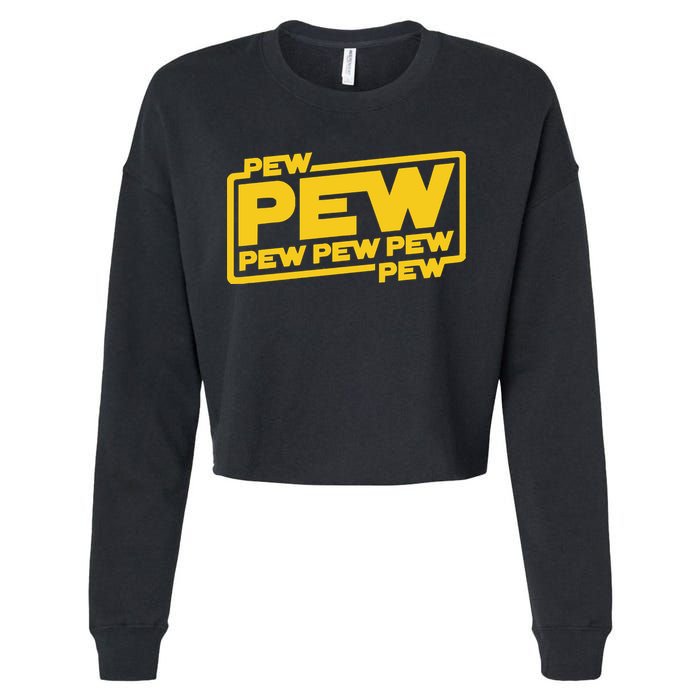 Pew Wars Cropped Pullover Crew