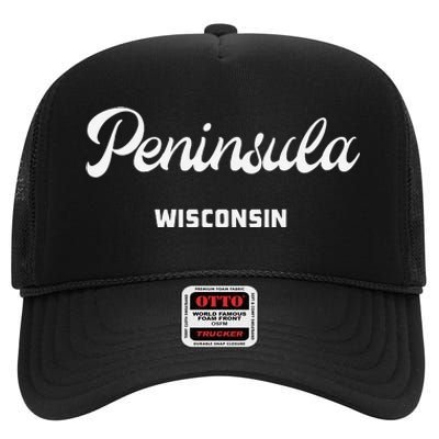 Peninsula Wisconsin High Crown Mesh Back Trucker Hat