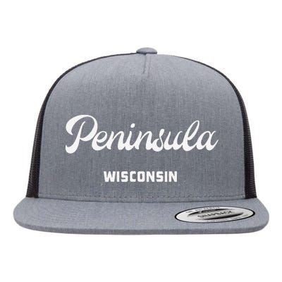 Peninsula Wisconsin Flat Bill Trucker Hat