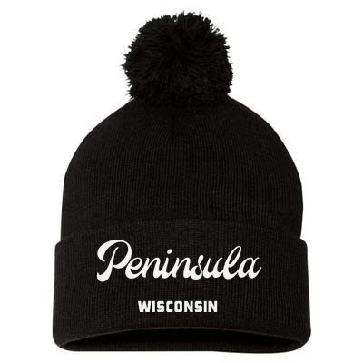 Peninsula Wisconsin Pom Pom 12in Knit Beanie