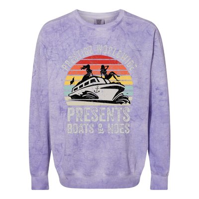 Prestige Worldwide Presents Boats And Hoes Colorblast Crewneck Sweatshirt