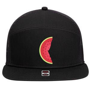 Palestine Watermelon 7 Panel Mesh Trucker Snapback Hat