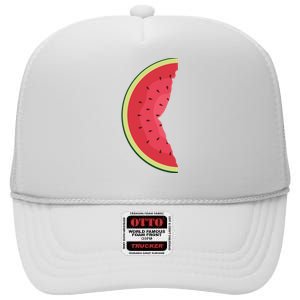 Palestine Watermelon High Crown Mesh Back Trucker Hat