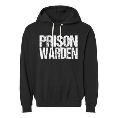 Prison Warden Police Officer Guard Lazy Halloween Costume Garment-Dyed Fleece Hoodie