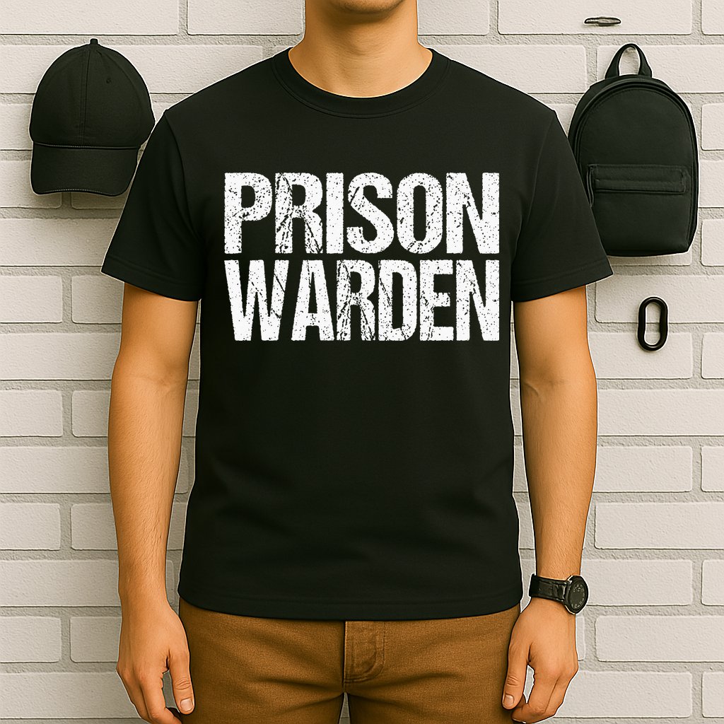 Prison Warden Police Officer Guard Lazy Halloween Costume T-Shirt