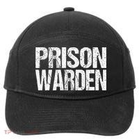 Prison Warden Police Officer Guard Lazy Halloween Costume 7-Panel Snapback Hat