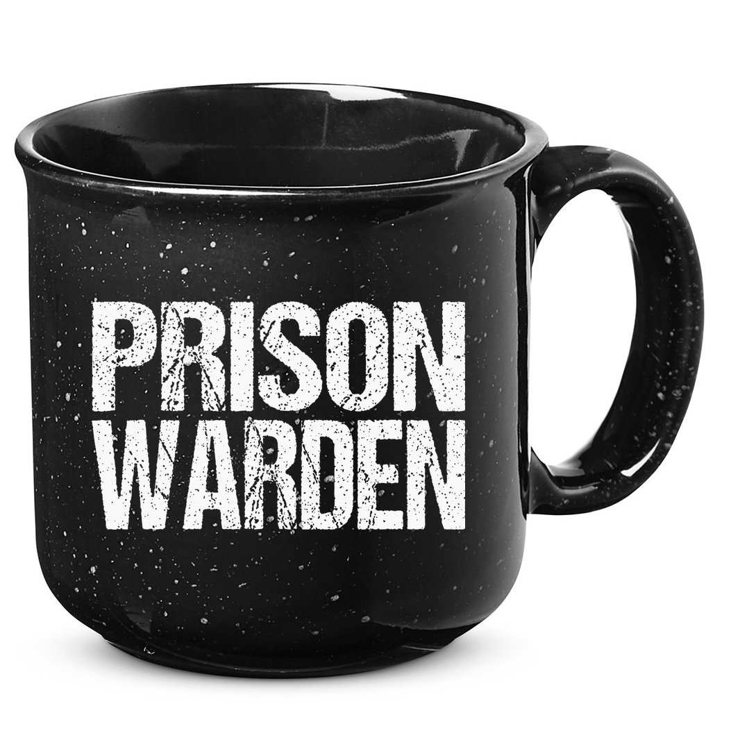 Prison Warden Police Officer Guard Lazy Halloween Costume 15oz Campfire Ceramic Mug