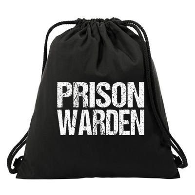 Prison Warden Police Officer Guard Lazy Halloween Costume Drawstring Bag