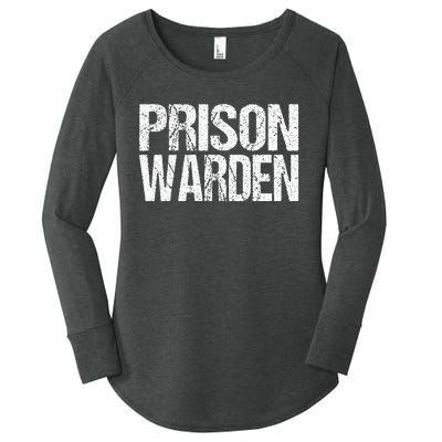 Prison Warden Police Officer Guard Lazy Halloween Costume Women's Perfect Tri Tunic Long Sleeve Shirt