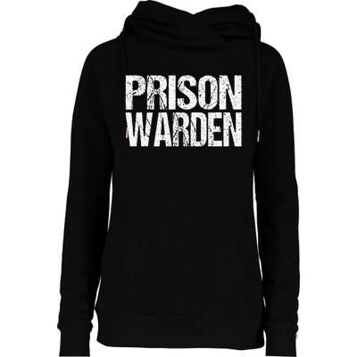 Prison Warden Police Officer Guard Lazy Halloween Costume Womens Funnel Neck Pullover Hood