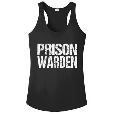 Prison Warden Police Officer Guard Lazy Halloween Costume Ladies PosiCharge Competitor Racerback Tank