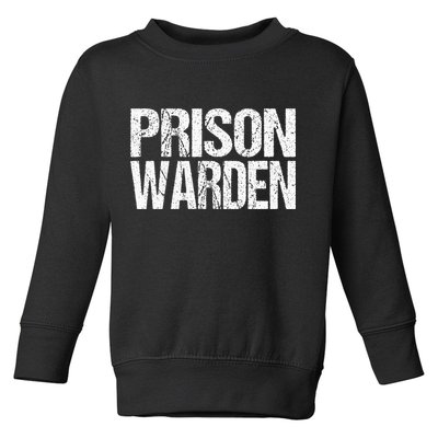 Prison Warden Police Officer Guard Lazy Halloween Costume Toddler Sweatshirt