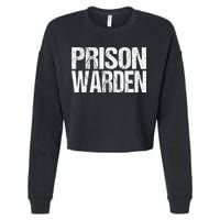 Prison Warden Police Officer Guard Lazy Halloween Costume Cropped Pullover Crew