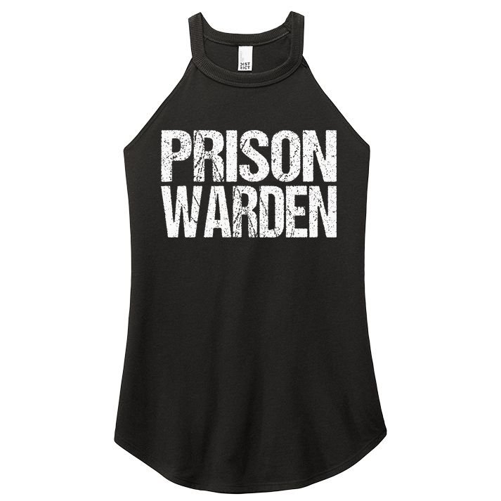 Prison Warden Police Officer Guard Lazy Halloween Costume Women's Perfect Tri Rocker Tank