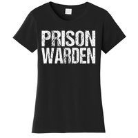 Prison Warden Police Officer Guard Lazy Halloween Costume Women's T-Shirt