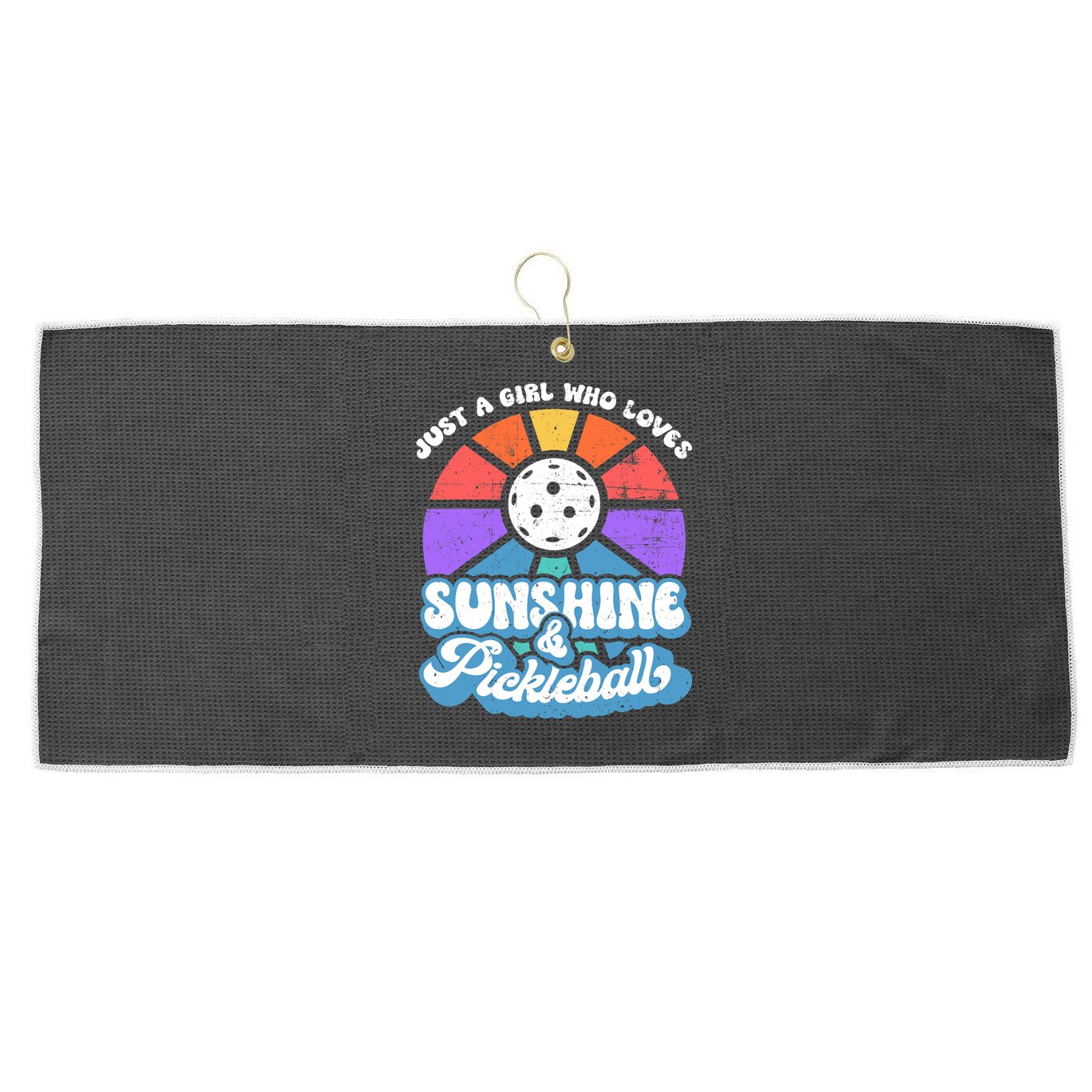 Pickleball, Wo Pickleball Tee, Pickleball Lover Large Microfiber Waffle Golf Towel