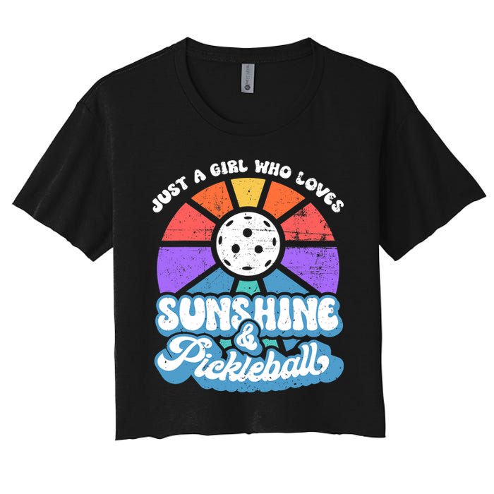 Pickleball, Wo Pickleball Tee, Pickleball Lover Women's Crop Top Tee