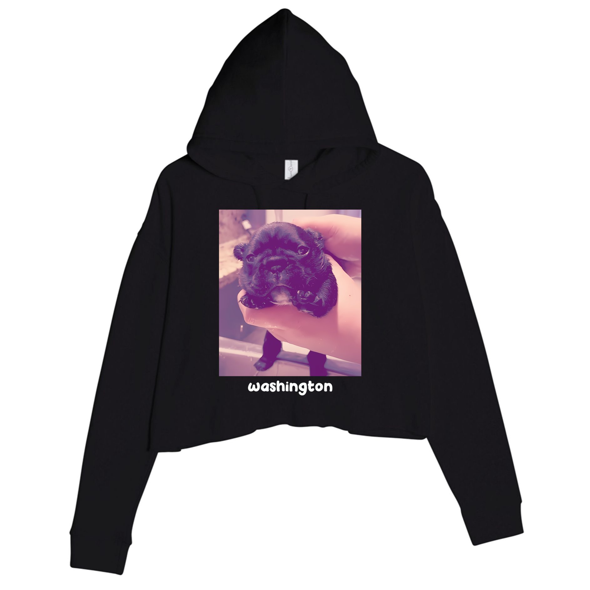 Pibble Washington Crop Fleece Hoodie