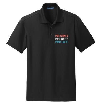 Pro Women Pro Baby Pro Life Dry Zone Grid Polo