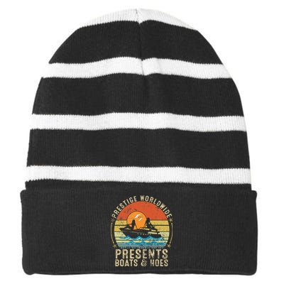 Prestige Worldwide Presents Boats And Hoes Striped Beanie with Solid Band