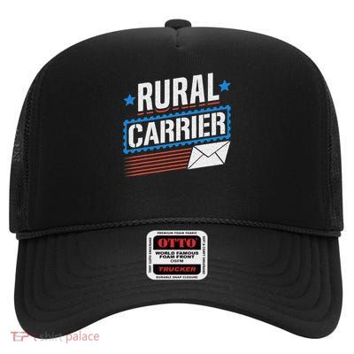 Postal Worker Rural Carrier Post Office World Post Day High Crown Mesh Back Trucker Hat