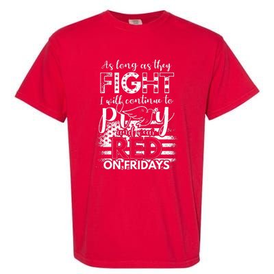 Pray Wear Red Friday Christian Military Garment-Dyed Heavyweight T-Shirt