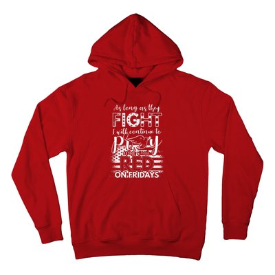 Pray Wear Red Friday Christian Military Hoodie