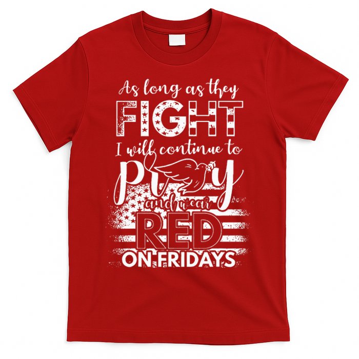 Pray Wear Red Friday Christian Military T-Shirt