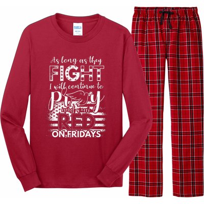 Pray Wear Red Friday Christian Military Long Sleeve Pajama Set