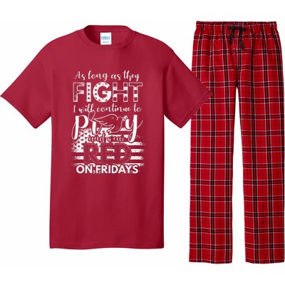 Pray Wear Red Friday Christian Military Pajama Set