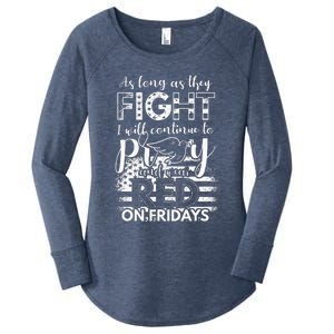 Pray Wear Red Friday Christian Military Women's Perfect Tri Tunic Long Sleeve Shirt