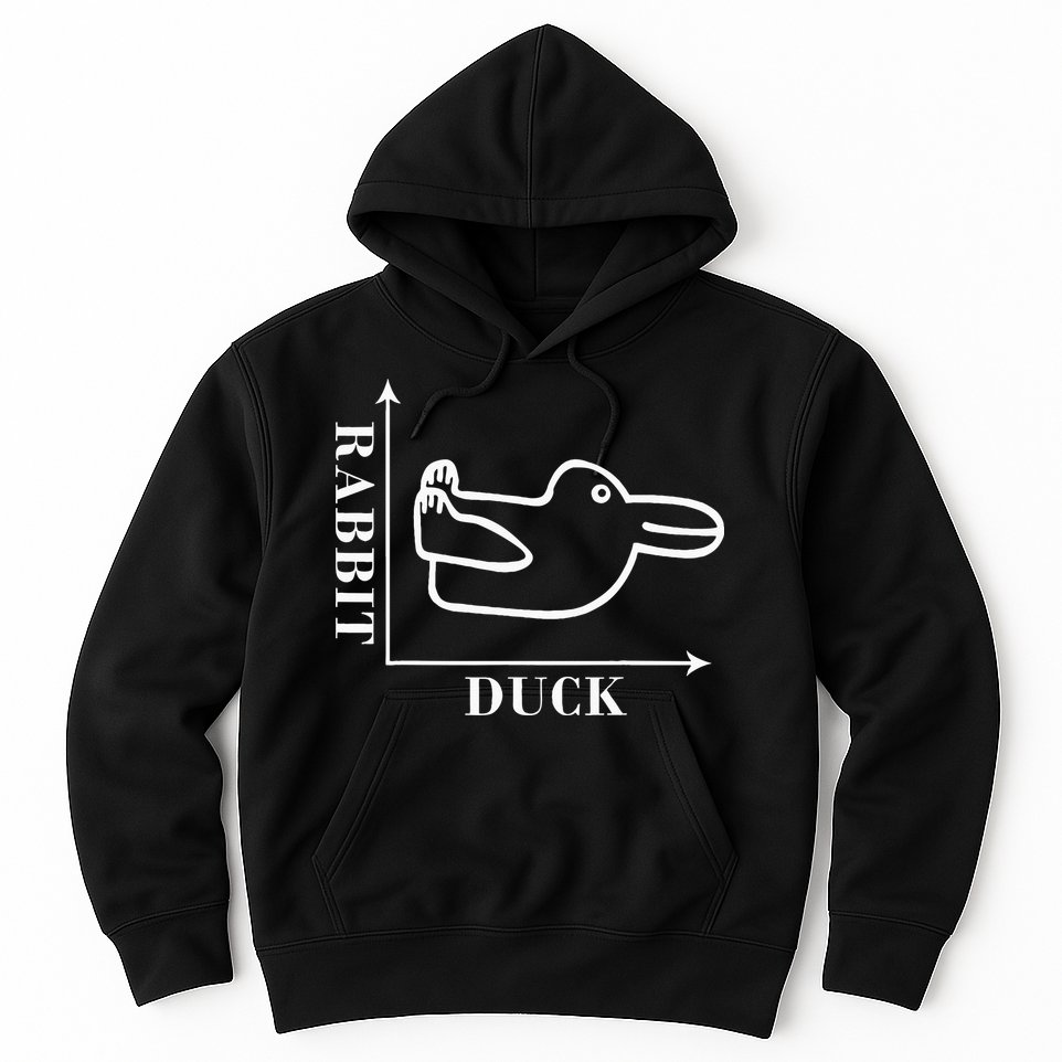 Philosophy Wittgenstein Rabbit Duck Illusion Hoodie