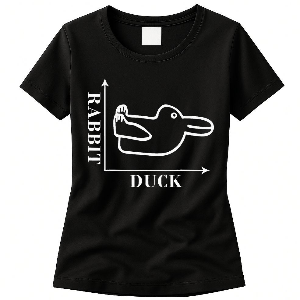 Philosophy Wittgenstein Rabbit Duck Illusion Womens T-Shirt
