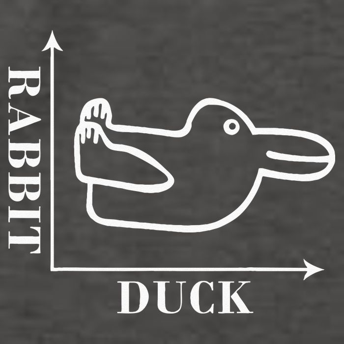 Philosophy Wittgenstein Rabbit Duck Illusion Vector Backpack