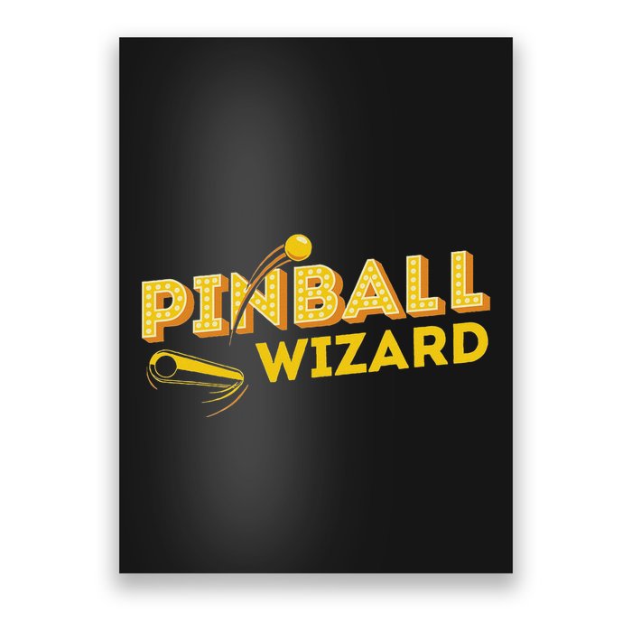 Pinball Wizard Retro Vintage Multiball Pinball Arcade Game Poster