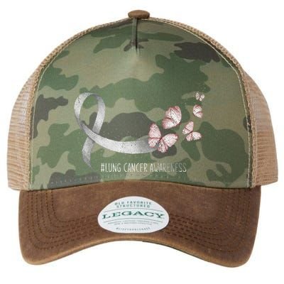 Pretty White Ribbon Support Lung Cancer Awareness Legacy Tie Dye Trucker Hat