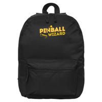 Pinball Wizard Retro Vintage Multiball Pinball Arcade Game 16 in Basic Backpack