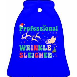 Professional Wrinkle Sleigher Aesthetic Nurse Xmas Cool Gift Ceramic Bell Ornament