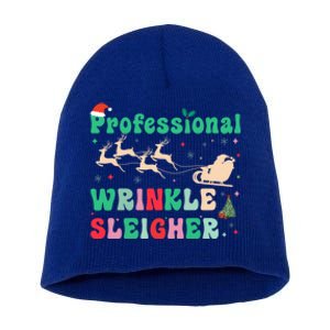 Professional Wrinkle Sleigher Aesthetic Nurse Xmas Cool Gift Short Acrylic Beanie