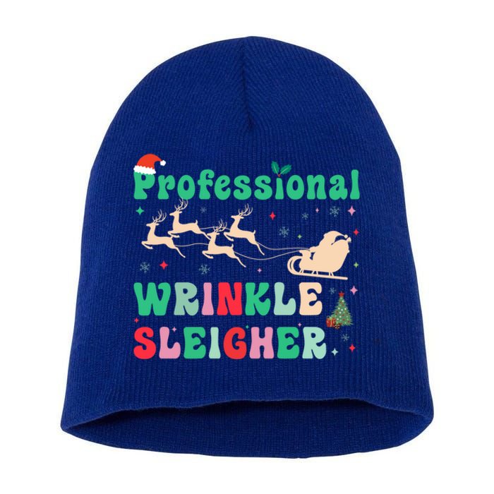 Professional Wrinkle Sleigher Aesthetic Nurse Xmas Cool Gift Short Acrylic Beanie