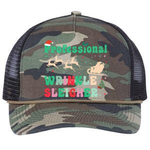 Professional Wrinkle Sleigher Aesthetic Nurse Xmas Cool Gift Retro Rope Trucker Hat Cap