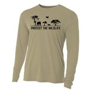 Protect Wildlife Safari Animal Conservancy Nature Earth Day Cooling Performance Long Sleeve Crew