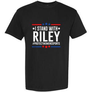 Protect Women Sports I Stand With Riley Garment-Dyed Heavyweight T-Shirt