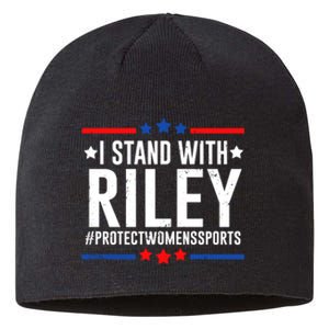 Protect Women Sports I Stand With Riley Sustainable Beanie